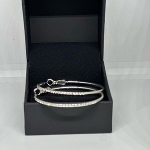 Large beveled hoops originally from Zales.